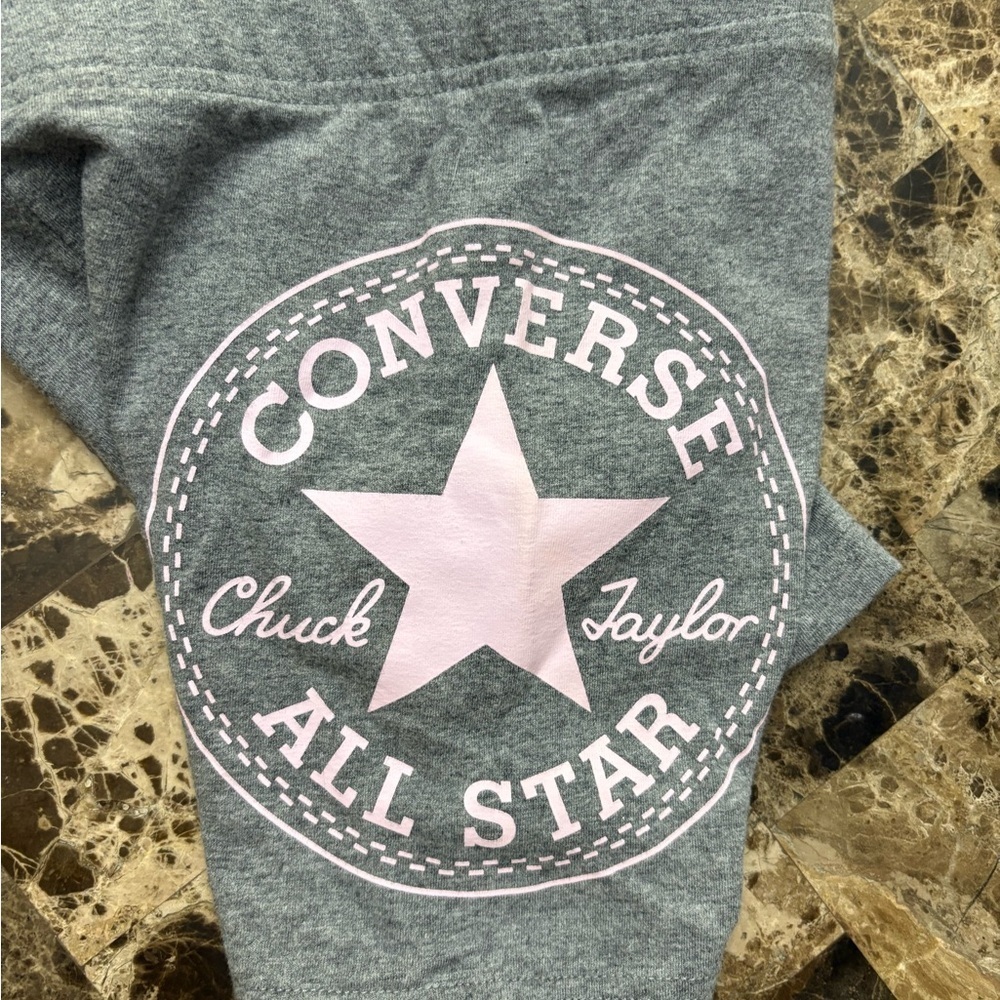 Converse Gray Shorts with Pink Logo 5-6 years - Picture 2 of 4